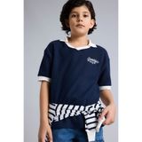 DeFacto Oversize Lacivert Erkek Çocuk Polo Yaka T-shirt H0933A8/NV64