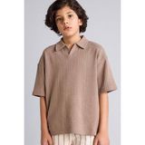 DeFacto Oversize Polo Tişört Erkek Çocuk G6128A826SM - Kahve-BN589 - 8 - 9 Yaş