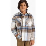 DeFacto Oversize Polo Yaka Flanel Uzun Kollu Gömlek Erkek Çocuk F4097A825WN - Kahve - Dropsuz - 9 - 10 Yaş