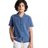 DeFacto Oversıze Polo Yaka Gömlek Erkek Çocuk, 8-9 Yaş, H0068A826SM, İndigo-IN242, Erkek Çocuklar