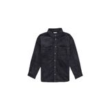 DeFacto Oversize Polo Yaka Kadife Uzun Kollu Erkek Çocuk Gömlek, 9-10 Yaş, C9079A824WN, Antrasit-AR210, Erkek Çocuk