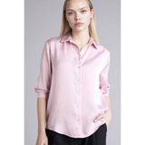 DeFacto Oversıze Saten Pembe Kadın Gömlek G0244AX/PN453