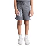 DeFacto Oversıze Slogan Baskılı Sweatshirt Kumaşı Şort Erkek Çocuk, 9/10 Yaş (140cm), G9729A826SM, Gri, Erkek Çocuk