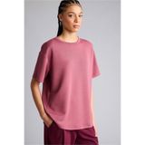 DeFacto Oversıze Sporcu Modal Bordo Kadın T-Shirt D7127AX/BR252