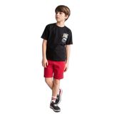 DeFacto Oversıze Sweatshirt Kumaşı Şort Erkek Çocuk, 5/6 Yaş (116cm), H2027A826SM, Kırmızı, Erkek Çocuk