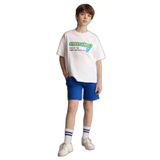 DeFacto Oversıze Sweatshirt Kumaşı Şort Erkek Çocuk, 9-10 Yaş, H2027A826SM, Mavi-BE52, Erkek Çocuk
