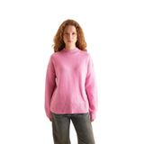 DeFacto Oversize Yarım Balıkçı Yaka Kazak, XS, R6044AZNS, Pembe-PN46, Kadın