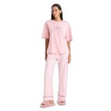 DeFacto Pamuk Baskılı Pijama Üstü, M, G1720AX26SP, Pembe, Kadın