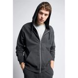 DeFacto Pamuk Fermuarlı Sweatshirt, M, F9812AX26SP, Antrasit-AR221, Erkek
