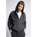 DeFacto Pamuk Fermuarlı Sweatshirt, XL, F9812AX26SP, Antrasit-AR221, Erkek