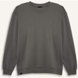 DeFacto Pamuklu Boxy Fit Büyük Beden Bisiklet Yaka Pike Sweatshirt H1001AX26SP - Gri-GR206 - 2XL