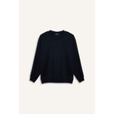 DeFacto Pamuklu Boxy Fıt Büyük Beden Bisiklet Yaka Pike Sweatshirt H1001AX26SP