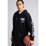 DeFacto Pamuklu NBA Wordmark Oversize Kapüşonlu Fermuarlı Sweatshirt G0264AX26SP - Siyah-BK81 - XL