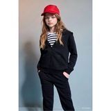 DeFacto Pamuklu Regular Fit Uzun Kollu Basic Kapüşonlu Kanguru Cepli Kalın Fermuarlı Sweat Hırka Kız Çocuk C8110A826AU - 8 - 9 Yaş - Siyah-BK81