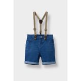 DeFacto Pantolon Askılı Jean Şort Erkek Bebek C2289A524SM