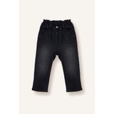DeFacto Paperbag Jean Pantolon Kız Bebek, 5-6 Yaş, G3411A526SP, Siyah-NM40, Kız bebek