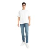 DeFacto Pedro Slim Fit Dar Kalıp Normal Bel Dar Paça Jean Pantolon, 32/32, G2615AX25AU, Yeşil-NM29, Erkek
