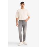 DeFacto Pedro Slim Fit Jean Pantolon, 40/32, D0027AX26SP, Gri, Erkek