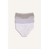 DeFacto Penye 3'lü Slip Külot Kız Çocuk G8526A826SP - Gri-GR94 - 7 - 8 Yaş