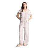 DeFacto Pijama Takımı Ayıcıklı Kısa Kollu, XXL, H3709AX26SM, Bej, kadın
