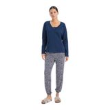 DeFacto Pijama Takımı Lacivert, M, E2357AX24WN, Lacivert-NV31, kadın