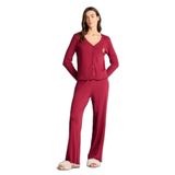 DeFacto Pijama Takımı Pamuk, M, G0222AX26SP, Bordo, kadın