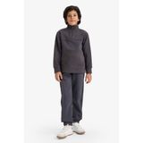 DeFacto Polar 2'li Takım Yarım Fermuarlı Sweatshirt Eşofman Altı Erkek Çocuk, 8-9 Yaş, G4965A825WN, Antrasit-AR227, erkek-çocuk
