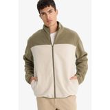 DeFacto Polar Hırka Haki, XL, F0449AX25AU, Haki-KH401, Erkek