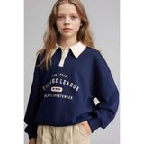DeFacto Polo Yaka Baskılı Sweatshırt Kız Çocuk E6841A826SP