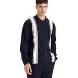 DeFacto Polo Yaka Fermuarlı Triko Hırka, S, F4981AX25AU, Lacivert-NV64, Erkek