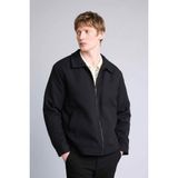 DeFacto Polo Yaka Mont H3994AX26SP, S, Regular Fit Polo Yaka Mont, Siyah-BK27, Erkek