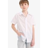 DeFacto Polo Yaka Pamuklu Kısa Kollu Okul Gömleği Erkek Çocuk, 11-12 Yaş, F0298A825AU, Beyaz-WT34, Erkek Çocuklar