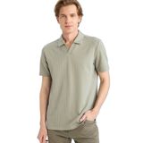 DeFacto Polo Yaka Tişört, L, E801GY120270, Haki, Erkek
