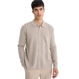 DeFacto Polo Yaka Triko Hırka, XL, F3720AX25WN, Gri-GR302, Erkek