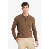 DeFacto Polo Yaka Triko Kazak Bej, M, F1523AX25AU, Bej-BG206, Erkek