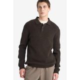 DeFacto Polo Yaka Triko Kazak Kahve, L, D3589AX25WN, Kahve-BN581, Erkek