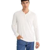 DeFacto Polo Yaka Triko Kazak, XL, D0454AX24AU, Ekru-ER140, Erkek