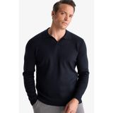 Defacto Polo Yaka Triko Kazak, Xl, D4046AX25WN, Lacivert, Erkek