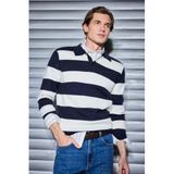 Defacto Polo Yaka Triko Kazak, Xxl, Y4194AZ25WN, Lacivert, Erkek