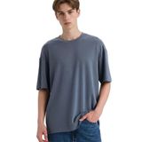 DeFacto Premium Boxy Fit Bisiklet Yaka Tişört, XS, F9561AX26SP, İndigo-IN269, Erkek