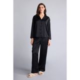 DeFacto Puantiyeli Pijama Takımı, S, F3104AX26SP, Siyah, kadın