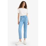 DeFacto Pull On Carrot Fit Yüksek Bel Bilek Boy Tencel Yıkamalı Pantolon, 36, D8237AX25SM, Mavi-NM28, Kadın