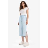 DeFacto Pull On Culotte Yüksek Beli Lastikli Akışkan Kumaş Yıkamalı Pantolon D8240AX25SM