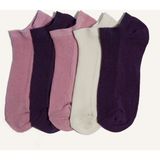 DeFacto Rahat Lastikli 5'li Pamuklu Patik Çorap Seti Kız Çocuk H3086A8NS - 30 - 34 - Pembe-PN5