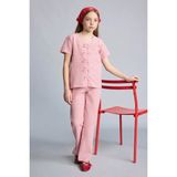 DeFacto Regular Fit 2'li Pijama Takımı Kız Çocuk H2657A826SP - Pembe-BR96 - 7 - 8 Yaş