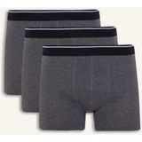 DeFacto Regular Fit 3'lü Boxer G9218AX26SP - Gri-GR400 - 2XL