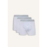 DeFacto Regular Fit 3'lü Boxer, L, G8561AX26SP, Beyaz-WT34, erkek