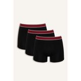 DeFacto Regular Fit 3'lü Boxer, L, G9363AX26SP, Siyah-BK81, erkek