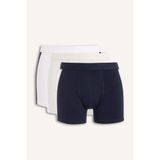 DeFacto Regular Fit 3'lü Boxer, S, C9559AX24WN, Beyaz-WT34, erkek