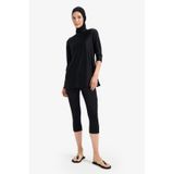 DeFacto Regular Fit 4'lü Hızlı Kuruyan Burkini Tesettür Basic Düz Mayo Takım E3513AX25HSBK81